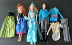 Set barbies Frozen Disney Elsa, Anna en Kristof met kledij, Ophalen of Verzenden, Zo goed als nieuw