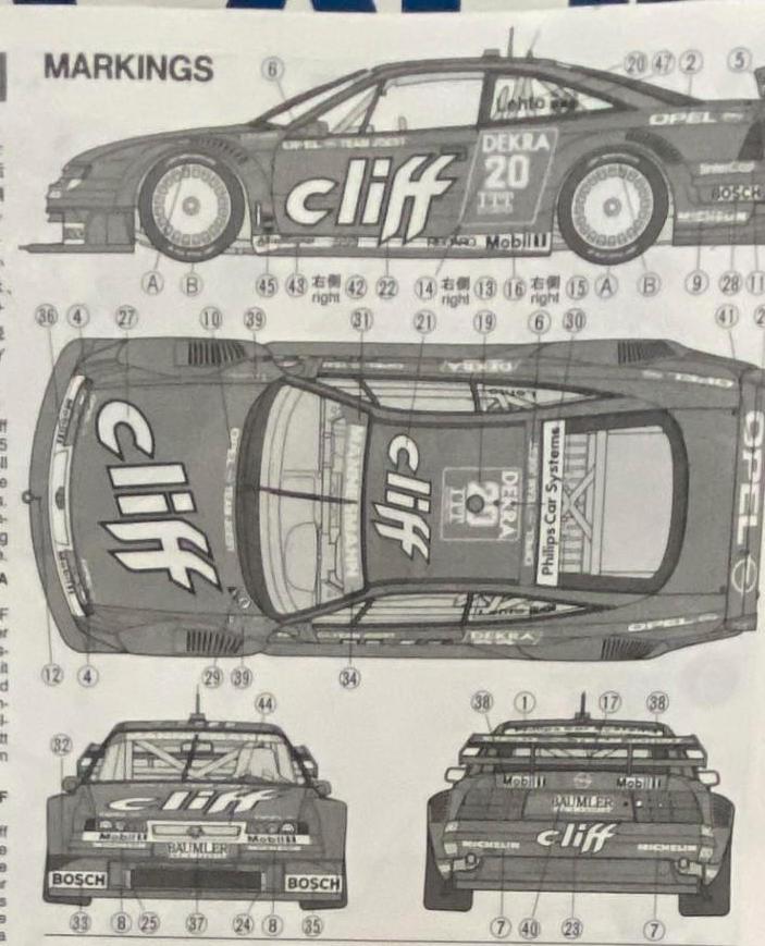 Opel CALIBRA CLIFF DTM à l'échelle 1:24, Hobby & Loisirs créatifs, Modélisme | Voitures & Véhicules, Neuf, Voiture, Plus grand que 1:32