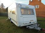 knaus 450 T,vast bed,treinzit,thetfort wc,fietsrek+voortent-, Caravans en Kamperen, Caravans, Schokbreker, Bedrijf, Treinzit, 750 - 1000 kg