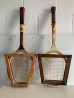 Tennisracket 2 stuks met houten spanner, Antiek en Kunst, Ophalen