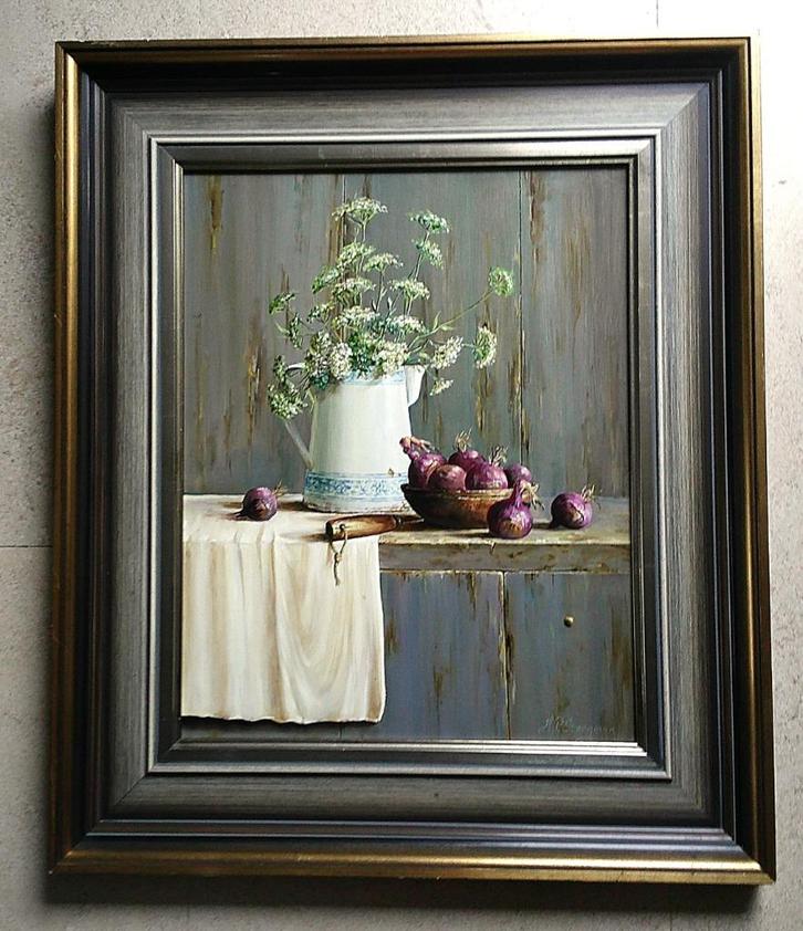 Magisch realisme Stilleven - H.P Steegman (geb.1929), Antiek en Kunst, Kunst | Schilderijen | Klassiek, Ophalen of Verzenden