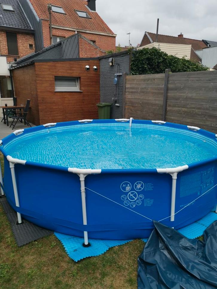 Intex metalen frame zwembad 366x 84, Tuin en Terras, Zwembaden, Zo goed als nieuw, Ophalen
