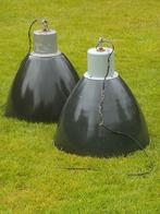 Mooie oude grote emaille hanglampen met stempel, Tuin en Terras, Tuinvazen, Ophalen