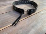 55DSL Grijze leren stoffen riem  77 cm dik en stijf Nieuw, Overige kleuren, 3 tot 5 cm, Echt leder, 55DSL