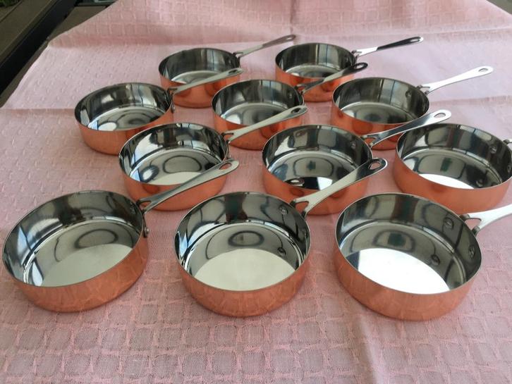 Steelpannetjes 11 stuks, Huis en Inrichting, Keuken | Potten en Pannen, Zo goed als nieuw, Ophalen of Verzenden