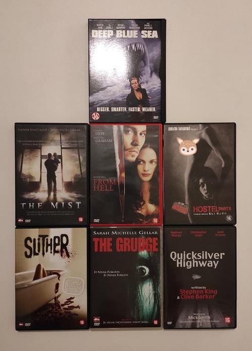 7x DVD's - genre Horror, Cd's en Dvd's, Dvd's | Horror, Zo goed als nieuw, Overige genres, Ophalen of Verzenden