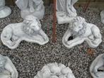 statue paire lion coucher en pierre G ET D , super prix !, Jardin & Terrasse, Comme neuf, Animal, Pierre, Enlèvement ou Envoi