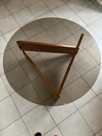 Glazen salontafel, Huis en Inrichting, Tafels | Salontafels, Ophalen, Gebruikt, Rond, Glas