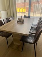 Eettafel 160cm kan verlengt worden tot 200cm, en opberg voet, Ophalen, Zo goed als nieuw