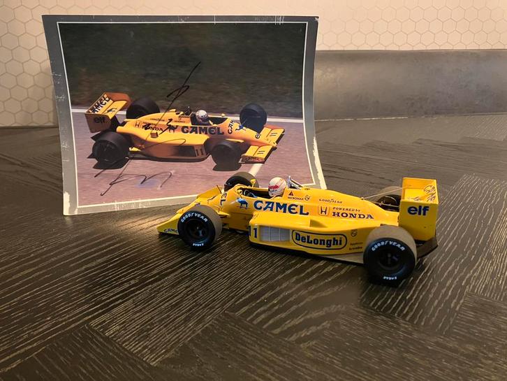 1:18 Lotus Camel Satoru Nakajima Ayrton Senna!, Hobby en Vrije tijd, Modelauto's | 1:18, Zo goed als nieuw, Auto, Overige merken