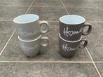 Set van 4 kopjes/tassen 'Home' 100ml, Ophalen of Verzenden, Zo goed als nieuw, Kop(pen) en/of Schotel(s)