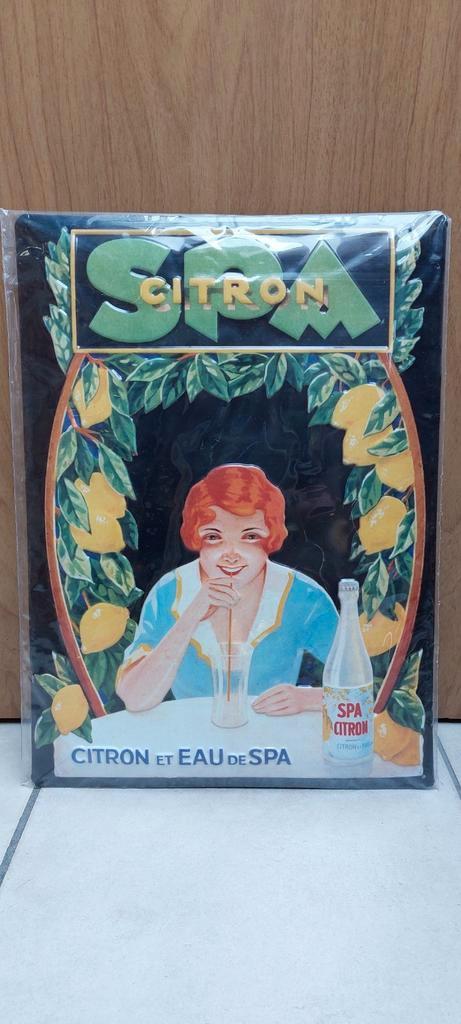 Metalen reclamebord Spa Citron, Verzamelen, Merken en Reclamevoorwerpen, Nieuw, Reclamebord, Ophalen of Verzenden