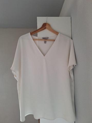 Chemise, H&M, blanche, taille 44, Taille 42/44 (L), H&M, Enlèvement ou Envoi, Comme neuf