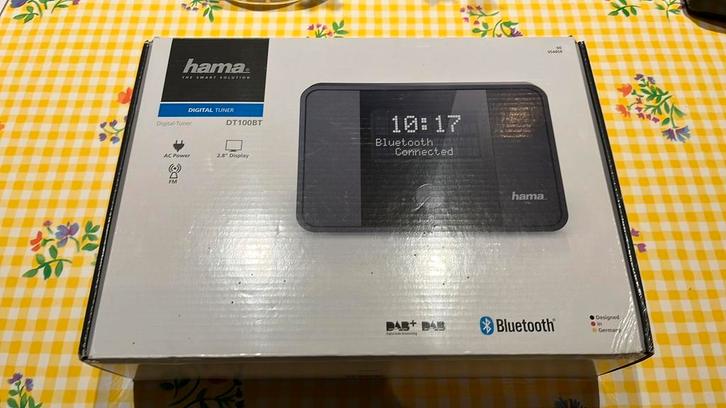 Hama DT100BT dab/dab+/fm tuner + bluetooth, Audio, Tv en Foto, Radio's, Zo goed als nieuw, Radio, Ophalen of Verzenden