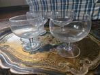 4 glazen ijscoupes, Ophalen, Glas of Glazen, Gebruikt, Glas