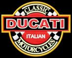 Patch Ducati Classic Italian Motorcycles - 115 x 90 mm, Nieuw