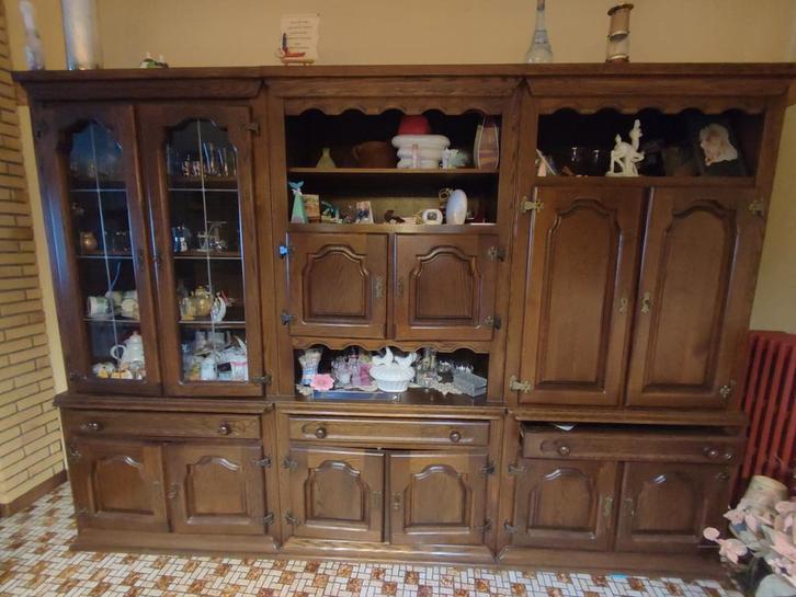 Magnifique et Grand Vaisselier / Modulaire en Bois massif, Huis en Inrichting, Kasten | Wandmeubels, Eikenhout, Glas