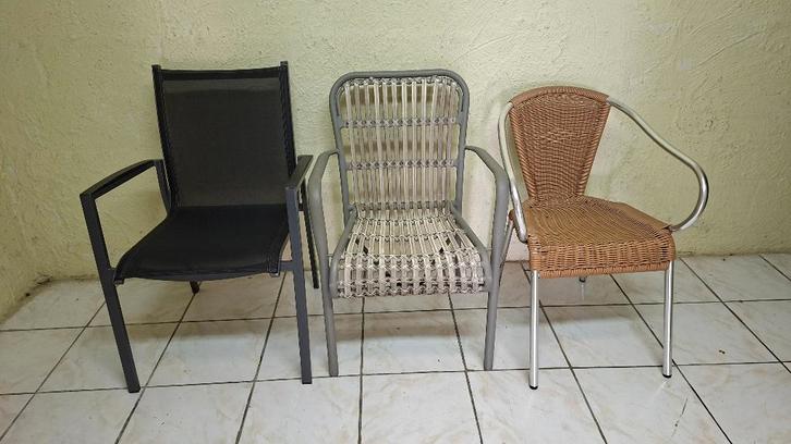 terrasstoelen horeca café restaurant terrastafels, Tuin en Terras, Tuinstoelen, Zo goed als nieuw, Wicker, Stapelbaar, Ophalen