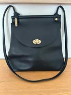 Donkerblauwe lederen vintage schoudertas crossbody Canberra, Ophalen of Verzenden, Zo goed als nieuw, Blauw, Schoudertasje