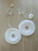 Lot de 2 lampes suspensions Ikéa REGOLIT en papier blanches, Enlèvement, Utilisé, Autres matériaux, Moins de 50 cm