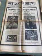 3 oude kranten HLN overlijden koningin Astrid, Verzamelen, Koningshuis en Royalty, Ophalen, Gebruikt