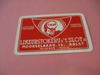 1 oude losse speelkaart Likeurstokerij 't Slot , Aalst (108), Collections, Cartes à jouer, Jokers & Jeux des sept familles, Comme neuf