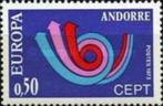 Postzegels Frans Andorra Europa 1973 Postfris, Postzegels en Munten, Ophalen of Verzenden, Overige landen, Postfris
