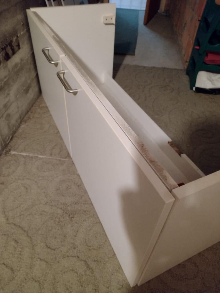 Badkamermeubel met lavabo, Huis en Inrichting, Badkamer | Badkamermeubels, Zo goed als nieuw, Wastafelkast, 100 tot 150 cm, 50 tot 75 cm