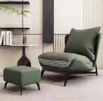 Moderne Loungefauteuil met Voetensteun, Huis en Inrichting, Zetels | Zetels en Chaises Longues, Eenpersoons, Verzenden, Nieuw