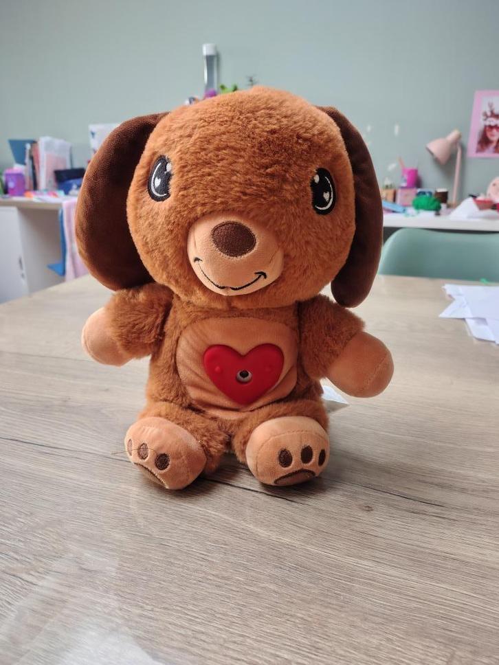 lichtgevende hondenknuffel projector, Kinderen en Baby's, Speelgoed | Knuffels en Pluche, Zo goed als nieuw, Ophalen of Verzenden