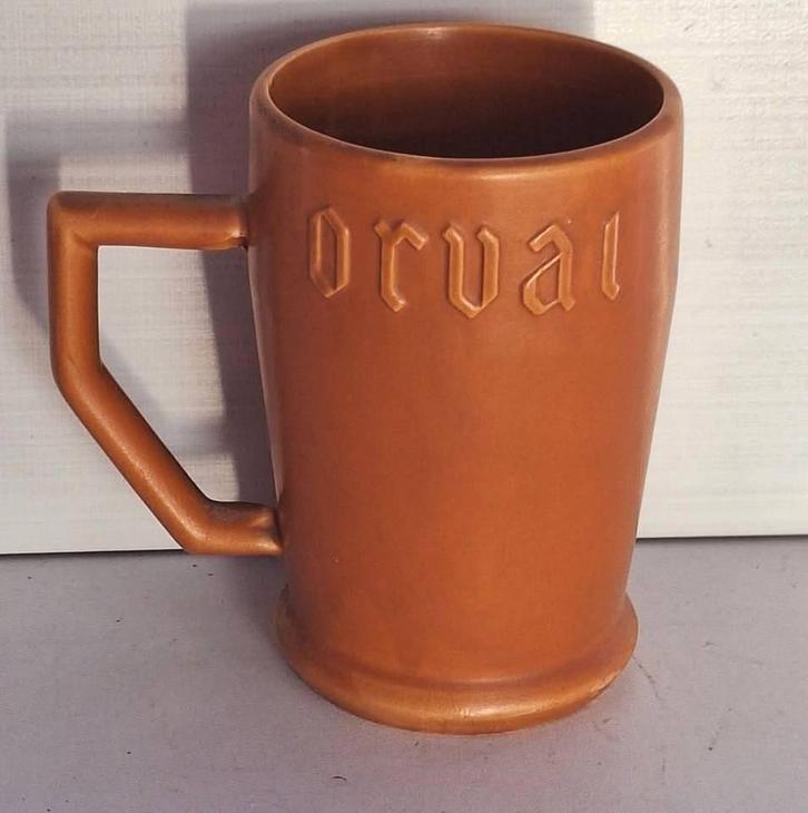 Belle chope Orval en céramique, Collections, Marques de bière, Utilisé, Chope(s), Autres marques, Enlèvement ou Envoi