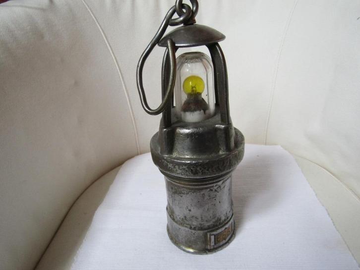 Oude gival mijnwerkerslamp, type Arras, werkt op batterijen, Antiek en Kunst, Antiek | Verlichting, Ophalen of Verzenden
