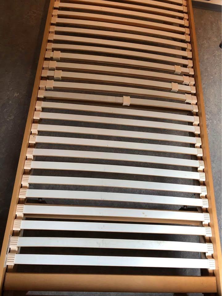 Eenpersoonsbed frame + lattoflex + matras 90x200, Huis en Inrichting, Slaapkamer | Bedden, Ophalen of Verzenden