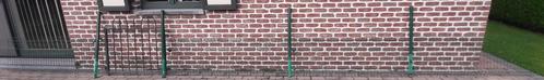 Groen tuinhek ongeveer 8m, Tuin en Terras, Tuinhekken en Hekwerk, Gebruikt, Tuinhek, IJzer, Met poort, Ophalen