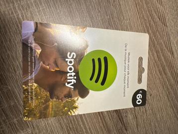 Carte cadeau Spotify 60€ beschikbaar voor biedingen