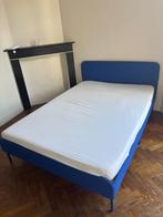 Tweepersoonsbed, 140x200, ophalen uiterlijk 22/9, Huis en Inrichting, Ophalen, Blauw, Tweepersoons, 140 cm