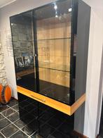 Vitrine de qualite noir laque et bois, Maison & Meubles, Armoires | Vitrines, Enlèvement, Comme neuf