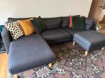 3 zit zetel met chaise longue en voetenbank, model Karlstad, Huis en Inrichting, Ophalen, Gebruikt, Stof