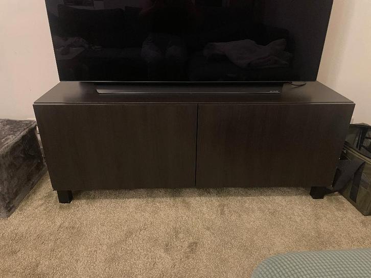 Meuble TV IKEA BESTÅ noir, Maison & Meubles, Armoires | Mobilier de télévision, Utilisé, Enlèvement