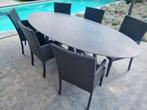 NIEUWE XXL Elips tuintafel VOLKERAMIEK 2600X1100, Ophalen, Nieuw, Ovaal, Aluminium