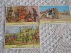 3 prenten van Liebig uit de reeks "Leopold II", Verzamelen, Foto's en Prenten, Gebruikt, Ophalen of Verzenden, 1940 tot 1960, Prent