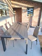 Tafel en 6 stoelen, Ophalen, Gebruikt, 100 tot 150 cm, 200 cm of meer