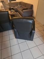 2 Lederen relax stoelen., Huis en Inrichting, Stoelen, Ophalen, Gebruikt, Twee, Zwart