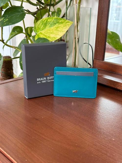 Braun Büffel - Kaarthouder, Handtassen en Accessoires, Portemonnees, Nieuw, Overige merken, Blauw, Leder, Ophalen of Verzenden