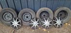 Set stalen velgen 5 Gaats Ford Transit met Winterbanden, Auto-onderdelen, Banden en Velgen, Ophalen, Velg(en), 16 inch, Winterbanden