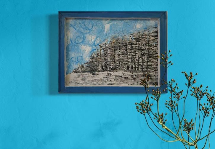 "Une forêt de sapins", Antiquités & Art, Art | Peinture | Abstraite, Enlèvement ou Envoi