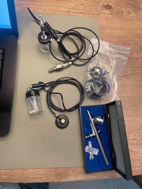 Airbrush set (lot), Hobby en Vrije tijd, Schilderen, Gebruikt, Airbrush en Accessoires, Ophalen of Verzenden
