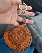 Echt lederen portemonnee sleutelhanger camel kleur, Ophalen of Verzenden, Zo goed als nieuw
