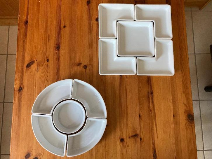 Raviers pour apéritif (2 ensembles différents au choix), Huis en Inrichting, Keuken | Servies, Zo goed als nieuw, Compleet servies