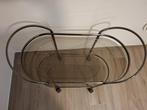 Vintage barwagen — verchroomd metaal en gerookt glas, Ophalen